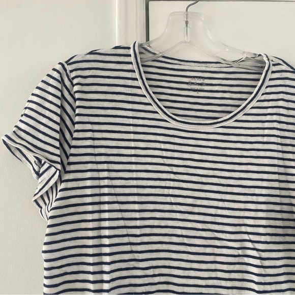 J. Crew Black & White Striped Fitted Painter Tee 100% Cotton - Picture 5 of 8